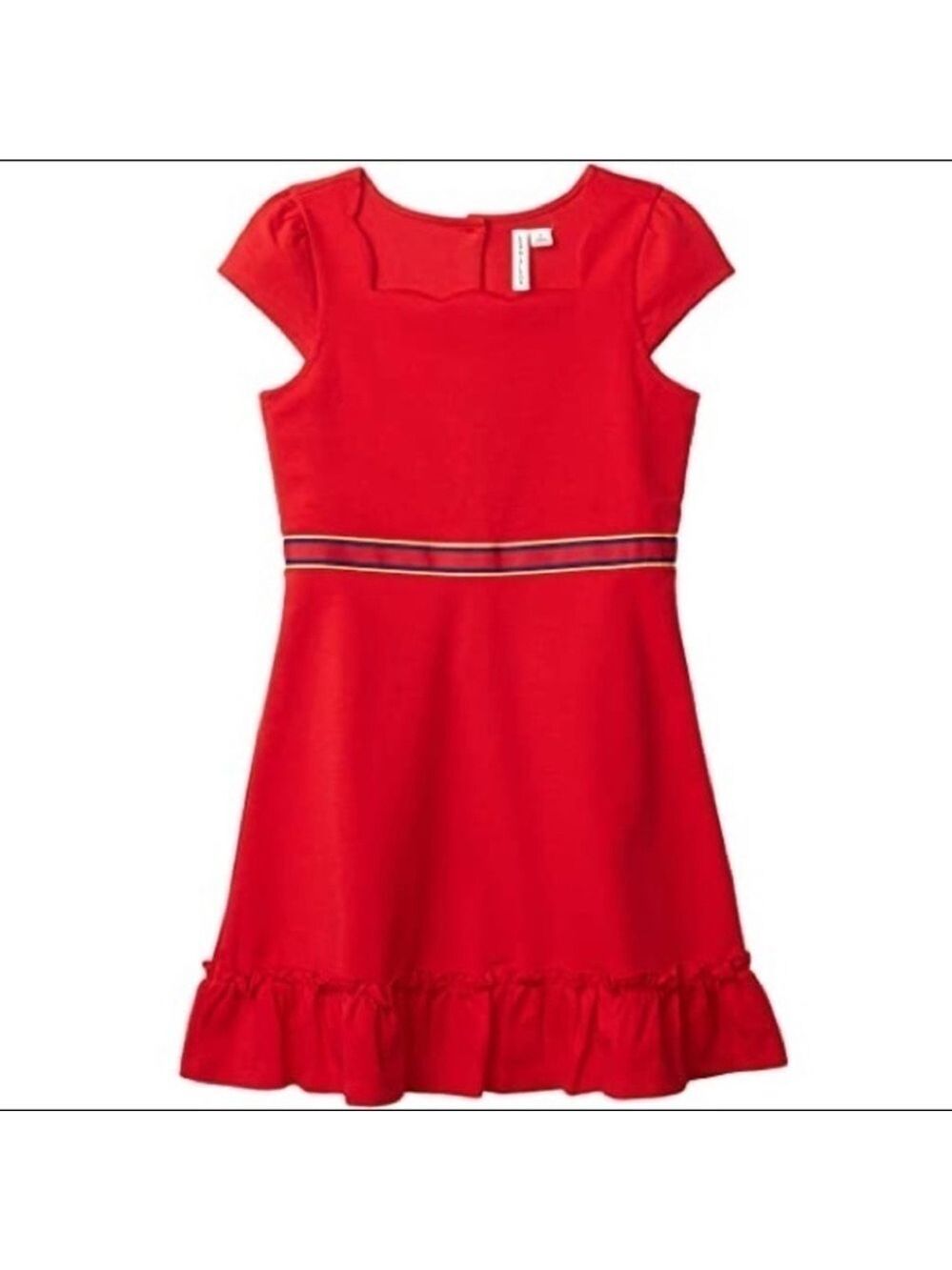 Janie and Jack red ponte flounce dress
